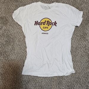 Hard Rock Cafe Venice Genuine Vintage 1990s White Women's T-Shirt Like New